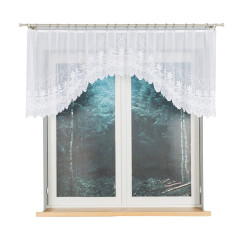 JOWITA Firanka żakardowa gotowa ze wzorem pasowym, szerokość 300 x wysokość 80cm, kolor 001 biały 018960 JOWITA Firanka żakardowa gotowa ze wzorem pasowym, szerokość 300 x wysokość 80cm, kolor 001 biały 018960