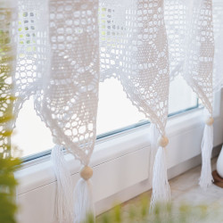 RACHELA Zazdrostka gotowa z ażurem, szerokość 100 x wysokość 75cm, kolor 001 biały 912432