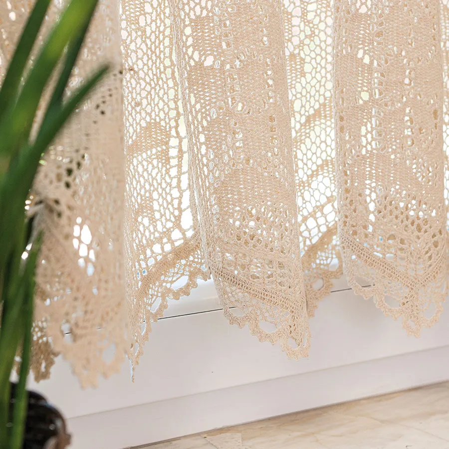 INESS Zazdrostka gotowa ażurowa, szerokość 150 x wysokość 60cm, kolor 012 kremowy 913501