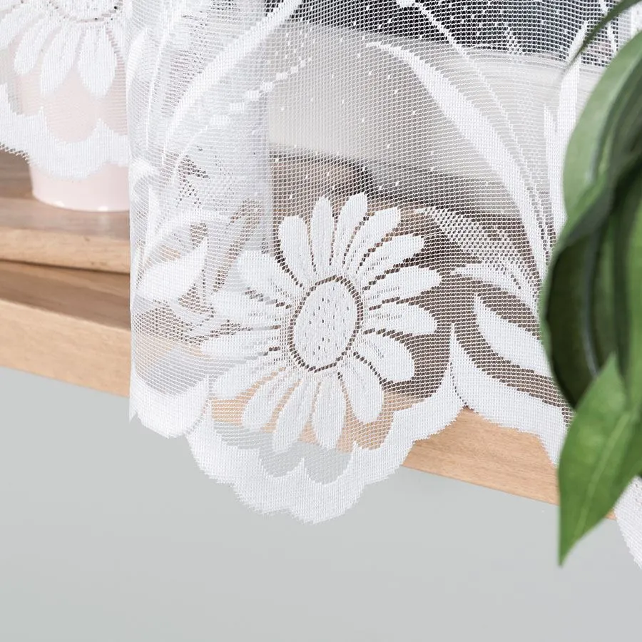 ARALIA Firanka żakardowa gotowa, szerokość 300 x wysokość 160cm, kolor 001 biały 005111