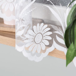 ARALIA Firanka żakardowa gotowa, szerokość 300 x wysokość 160cm, kolor 001 biały 005111