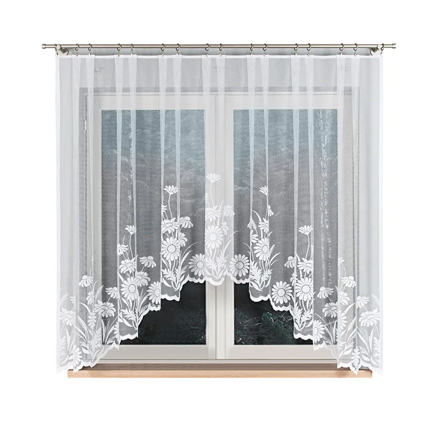 ARALIA Firanka żakardowa gotowa, szerokość 300 x wysokość 160cm, kolor 001 biały 005111