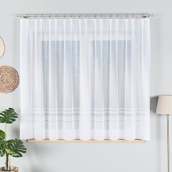 ZOJA Firanka żakardowa gotowa, szerokość 300 x wysokość 160cm, kolor 001 biały 000303