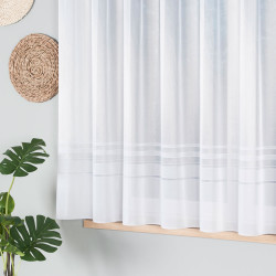 ZOJA Firanka żakardowa gotowa, szerokość 300 x wysokość 160cm, kolor 001 biały 000303