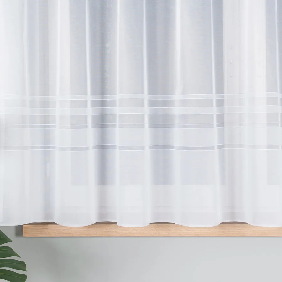 ZOJA Firanka żakardowa gotowa, szerokość 300 x wysokość 160cm, kolor 001 biały 000303