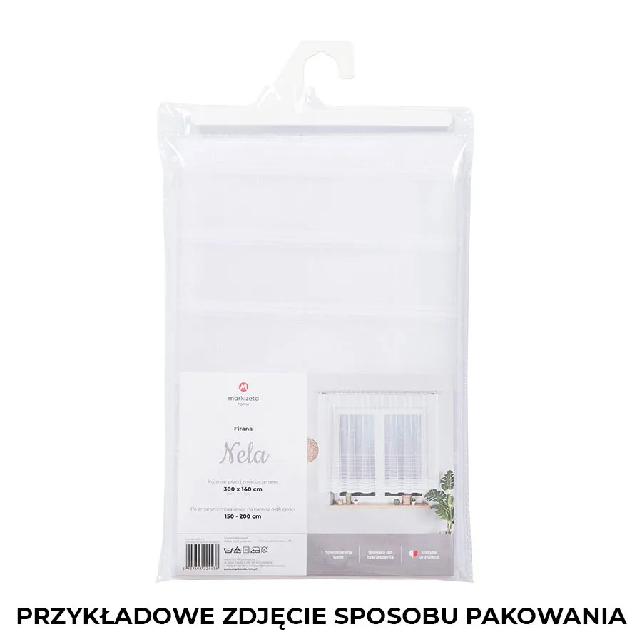 ZOJA Firanka żakardowa gotowa, szerokość 300 x wysokość 160cm, kolor 001 biały 000303