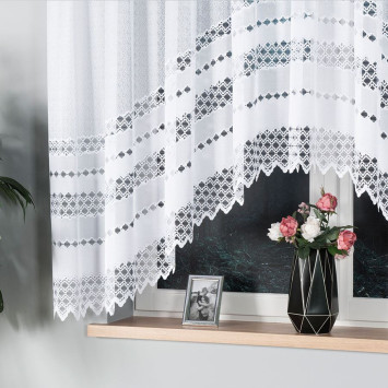 FILOMENA Firanka żakardowa gotowa, szerokość 340 x wysokość 160cm, kolor 001 biały 018669 2