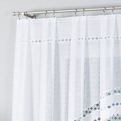 FILOMENA Firanka żakardowa gotowa, szerokość 340 x wysokość 160cm, kolor 001 biały 018669