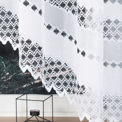 FILOMENA Firanka żakardowa gotowa, szerokość 340 x wysokość 160cm, kolor 001 biały 018669