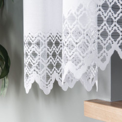 FILOMENA Firanka żakardowa gotowa, szerokość 340 x wysokość 160cm, kolor 001 biały 018669