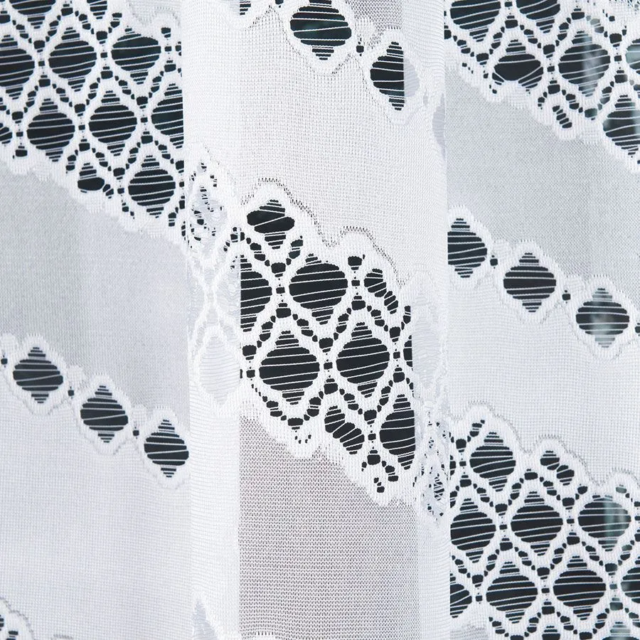 FILOMENA Firanka żakardowa gotowa, szerokość 340 x wysokość 160cm, kolor 001 biały 018669