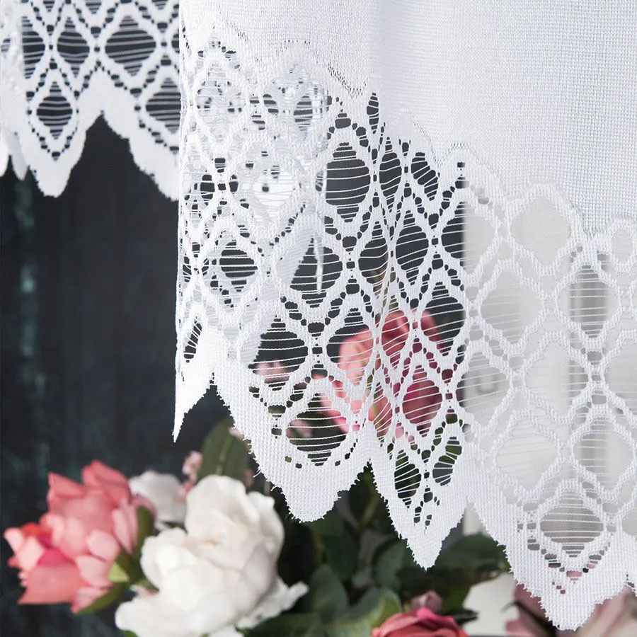 FILOMENA Firanka żakardowa gotowa, szerokość 340 x wysokość 160cm, kolor 001 biały 018669