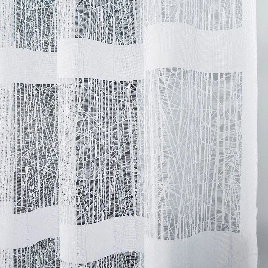 WIKTORIA Firanka żakardowa gotowa na prosto, szerokość 410 x wysokość 160cm, kolor 001 biały 018352