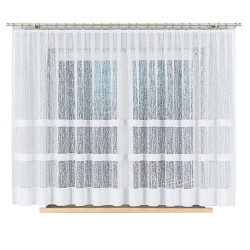 WIKTORIA Firanka żakardowa gotowa na prosto, szerokość 410 x wysokość 160cm, kolor 001 biały 018352