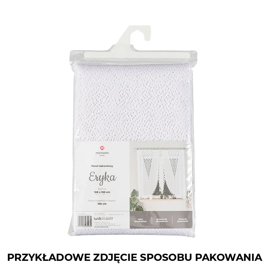 ERYKA Panel żakardowy gotowy, szerokość 160 x wysokość 140cm, kolor 001 biały 019371
