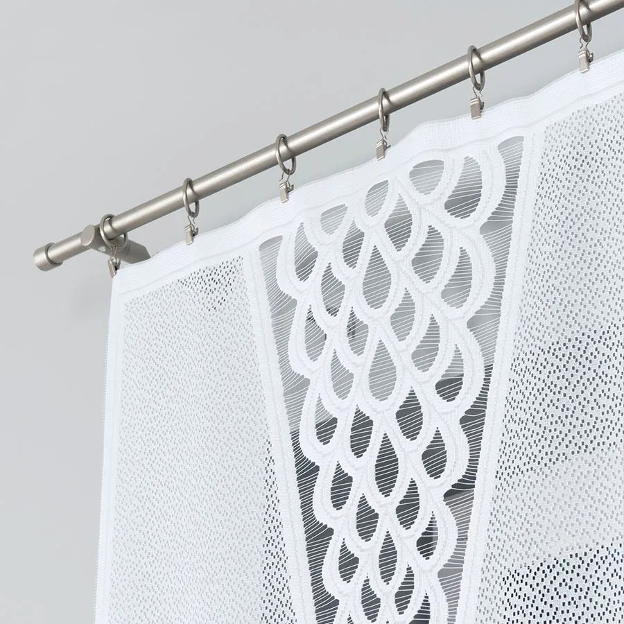 ERYKA Panel żakardowy gotowy, szerokość 160 x wysokość 140cm, kolor 001 biały 019371