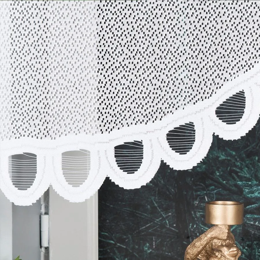 ERYKA Panel żakardowy gotowy, szerokość 160 x wysokość 140cm, kolor 001 biały 019371