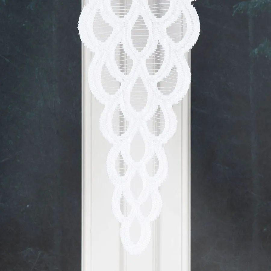 ERYKA Panel żakardowy gotowy, szerokość 160 x wysokość 140cm, kolor 001 biały 019371