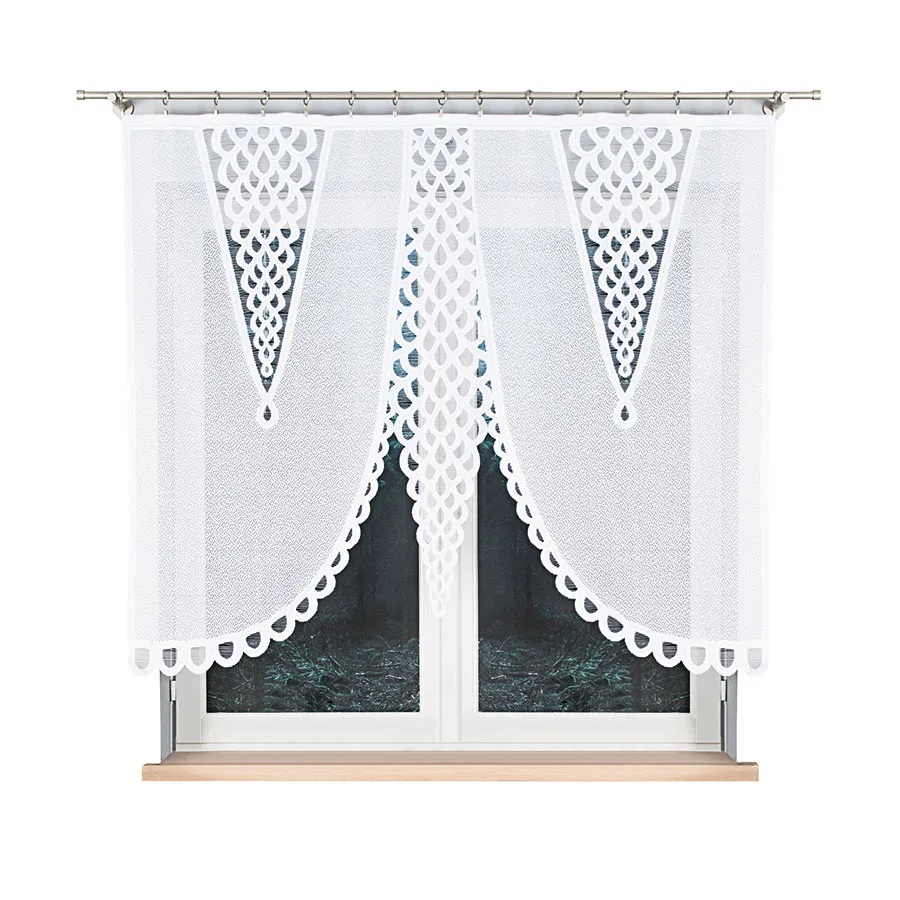 ERYKA Panel żakardowy gotowy, szerokość 160 x wysokość 140cm, kolor 001 biały 019371