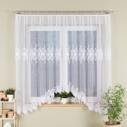 ŻANETA Firanka żakardowa gotowa, szerokość 350 x wysokość 175cm, kolor 001 biały 181043 ŻANETA Firanka żakardowa gotowa, szerokość 350 x wysokość 175cm, kolor 001 biały 181043