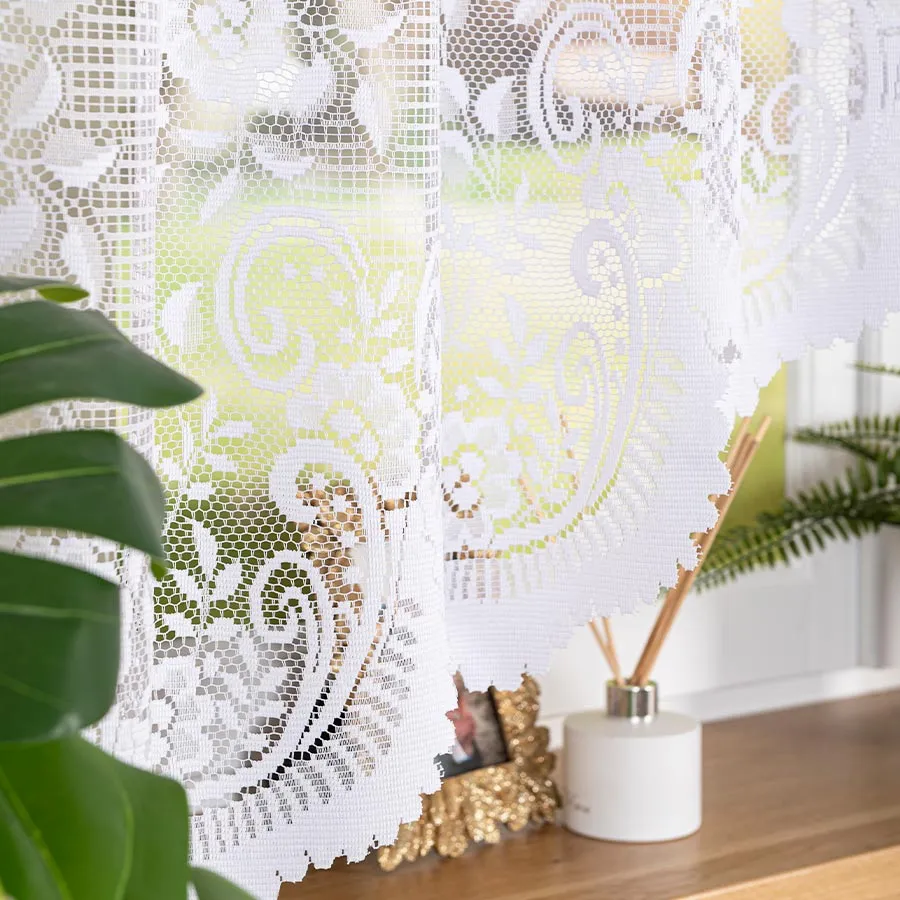 SARA Firanka żakardowa gotowa, szerokość 300 x wysokość 160cm, kolor 001 biały 044330