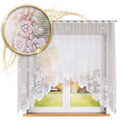 SARA Firanka żakardowa gotowa, szerokość 300 x wysokość 160cm, kolor 001 biały 044330