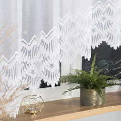 FELICJA Firanka żakardowa gotowa ze wzorem na samym dole, szerokość 600 x wysokość 160cm, kolor 001 biały 018989 FELICJA Firanka żakardowa gotowa ze wzorem na samym dole, szerokość 600 x wysokość 160cm, kolor 001 biały 018989