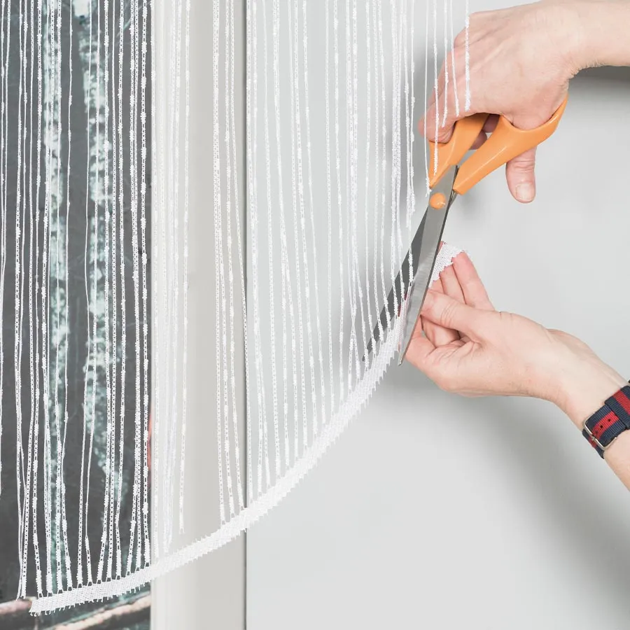 RANI Makrama żakardowa gotowa, szerokość 60 x wysokość 140cm, kolor 001 biały 001474