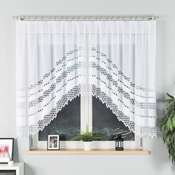 FILOMENA Firanka żakardowa gotowa, szerokość 350 x wysokość 140cm, kolor 001 biały 018669