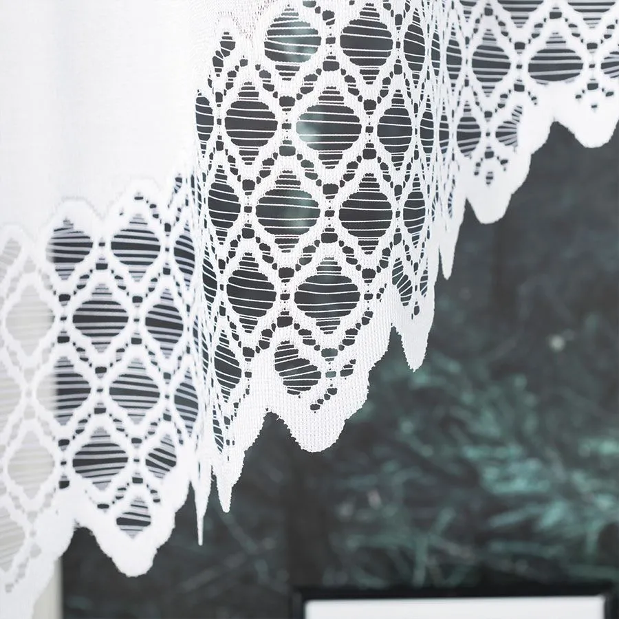 FILOMENA Firanka żakardowa gotowa, szerokość 350 x wysokość 140cm, kolor 001 biały 018669