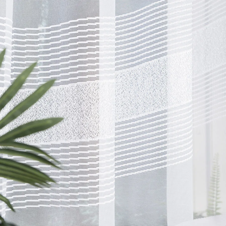 KLAUDYNA Firanka żakardowa gotowa, szerokość 300 x wysokość 160cm, kolor 001 biały 018970