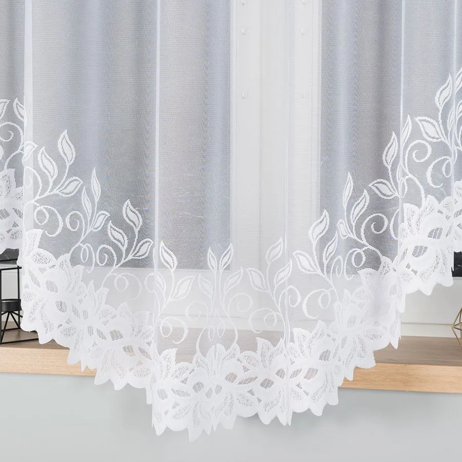 BASTIA Firanka żakardowa gotowa, szerokość 300 x wysokość 180cm, kolor 001 biały 648107