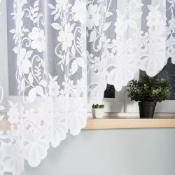 LUDWIKA Firanka żakardowa gotowa, szerokość 300 x wysokość 180cm, kolor 001 biały 023092