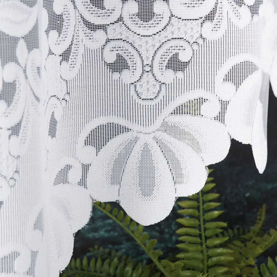 LUDWIKA Firanka żakardowa gotowa, szerokość 300 x wysokość 180cm, kolor 001 biały 023092