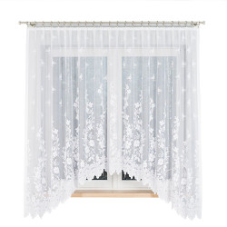 LUDWIKA Firanka żakardowa gotowa, szerokość 300 x wysokość 180cm, kolor 001 biały 023092