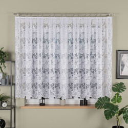 PATRYCJA Firanka żakardowa gotowa, szerokość 400 x wysokość 150cm, kolor 001 biały 049516