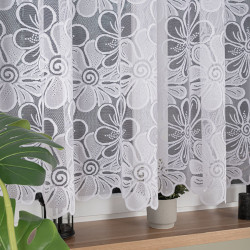 PATRYCJA Firanka żakardowa gotowa, szerokość 400 x wysokość 150cm, kolor 001 biały 049516