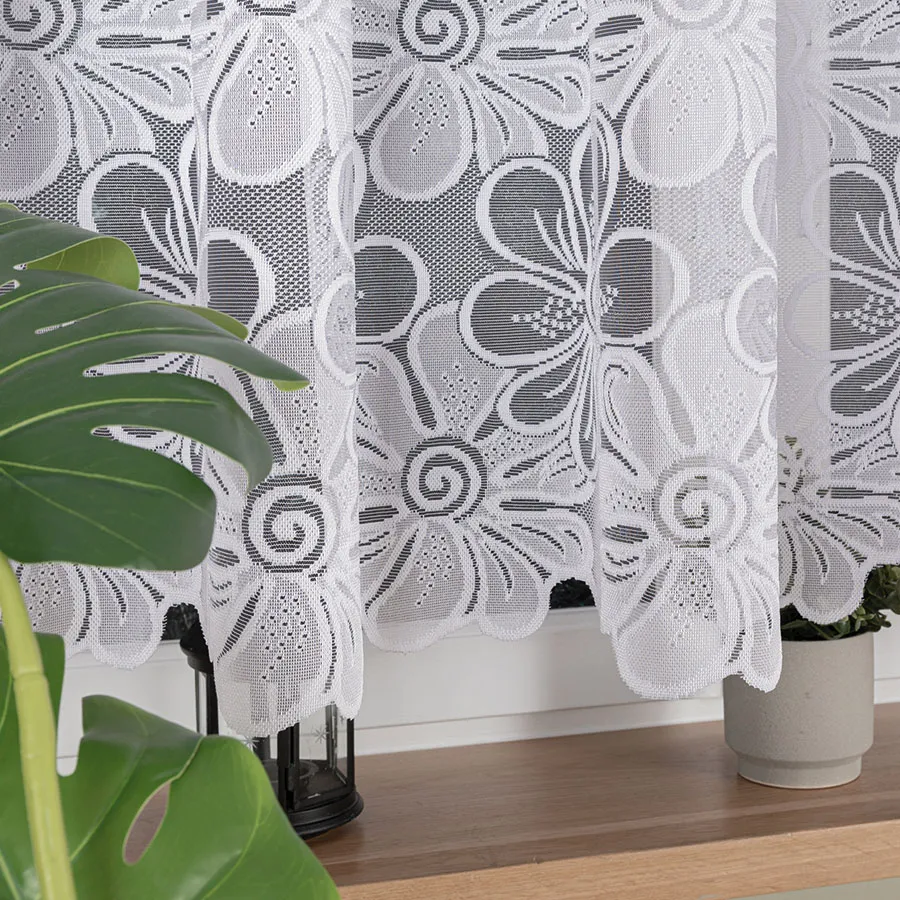 PATRYCJA Firanka żakardowa gotowa, szerokość 400 x wysokość 150cm, kolor 001 biały 049516