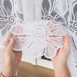 PATRYCJA Firanka żakardowa gotowa, szerokość 400 x wysokość 150cm, kolor 001 biały 049516