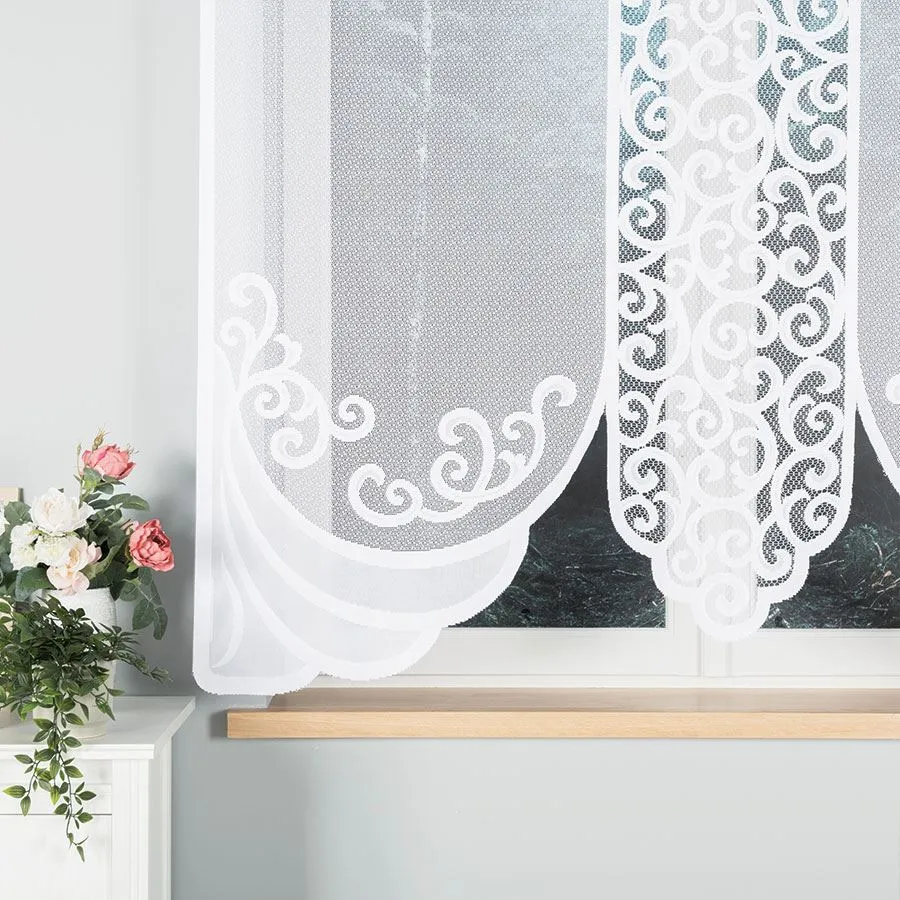 DANUTA Panel żakardowy gotowy, szerokość 160 x wysokość 160cm, kolor 001 biały 019386