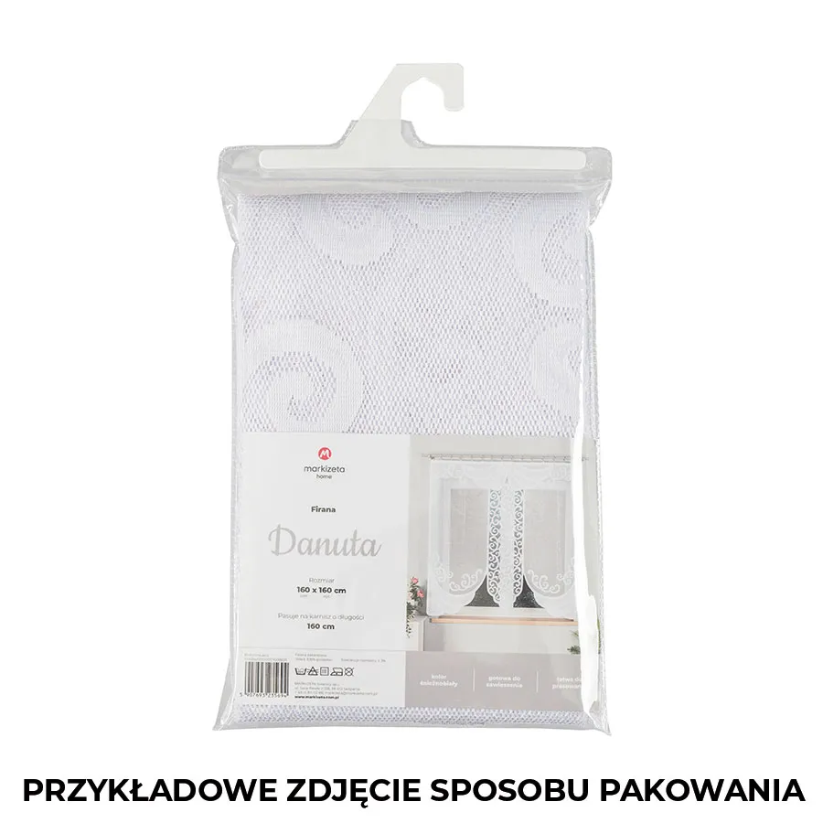 DANUTA Panel żakardowy gotowy, szerokość 160 x wysokość 160cm, kolor 001 biały 019386