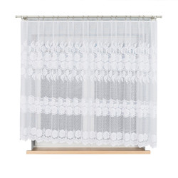 OKSANA Firanka żakardowa gotowa, szerokość 300 x wysokość 160cm, kolor 001 biały 049360