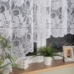 PATRYCJA Firanka żakardowa gotowa, szerokość 300 x wysokość 150cm, kolor 001 biały 049516