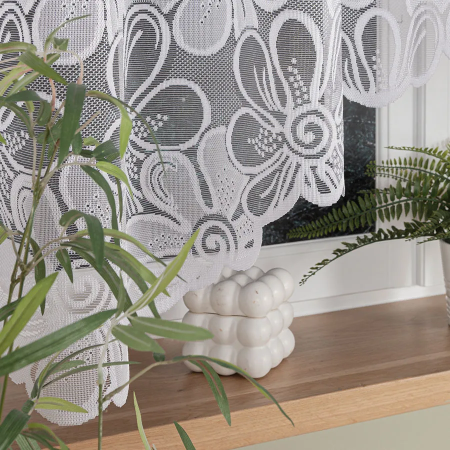 PATRYCJA Firanka żakardowa gotowa, szerokość 300 x wysokość 150cm, kolor 001 biały 049516