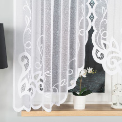 EWELINA Firanka żakardowa gotowa, szerokość 300 x wysokość 160cm, kolor 001 biały 019312