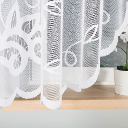 EWELINA Firanka żakardowa gotowa, szerokość 300 x wysokość 160cm, kolor 001 biały 019312