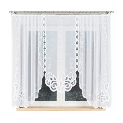 EWELINA Firanka żakardowa gotowa, szerokość 300 x wysokość 160cm, kolor 001 biały 019312