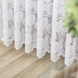 OKSANA Firanka żakardowa gotowa, szerokość 300 x wysokość 250cm, kolor 001 biały 049360
