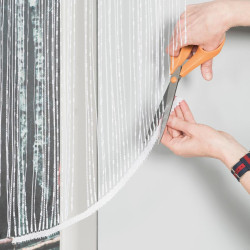 RANI Makrama żakardowa gotowa, szerokość 60 x wysokość 120cm, kolor 001 biały 001474