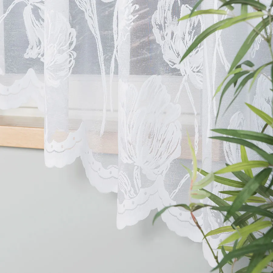 SONIA Firanka żakardowa gotowa, szerokość 450 x wysokość 180cm, kolor 001 biały 092918